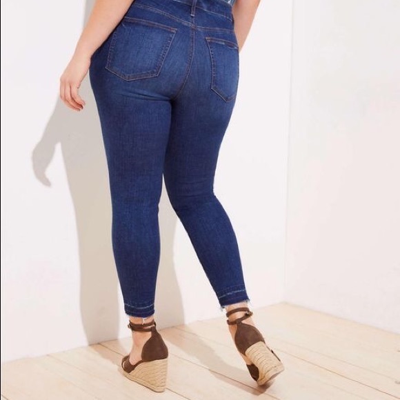 LOFT Plus High Waist Button Fly Slim Pocket Skinny - Picture 4 of 7